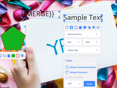 Postcard Editor Prototype